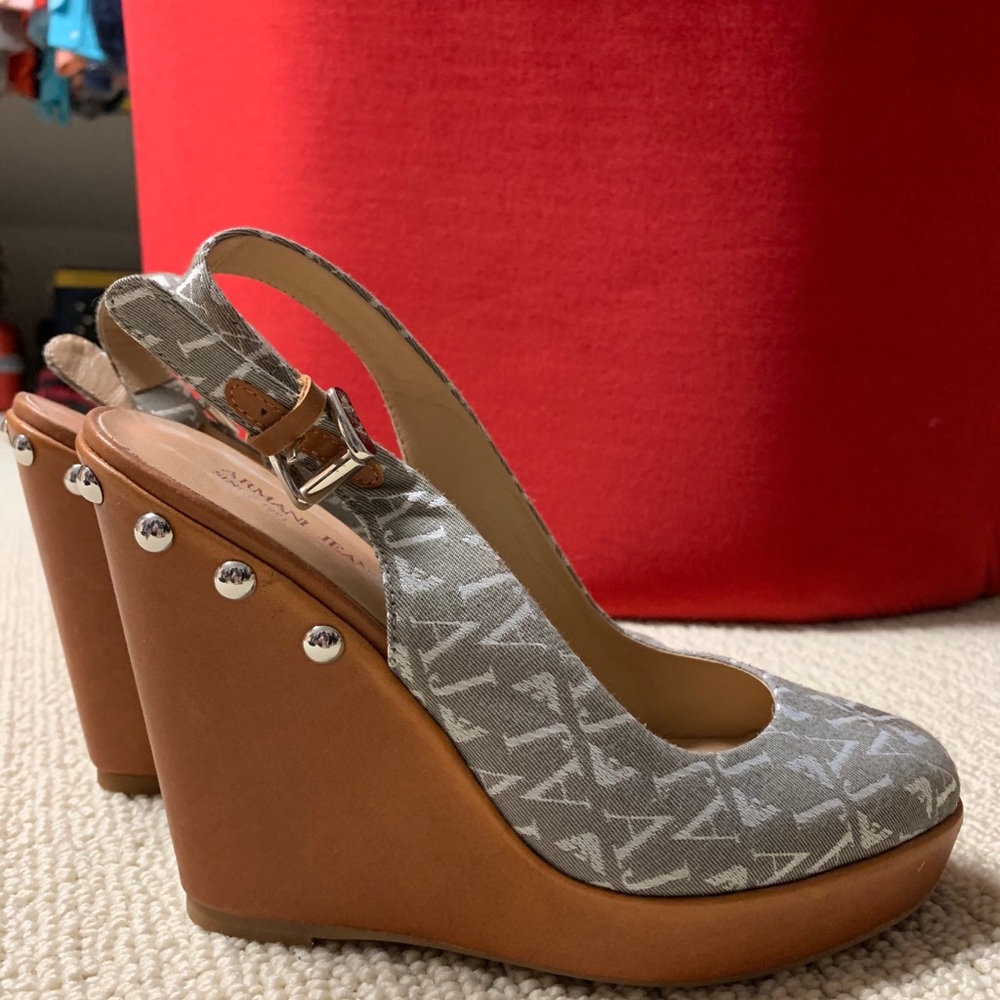 Armani platform wedges